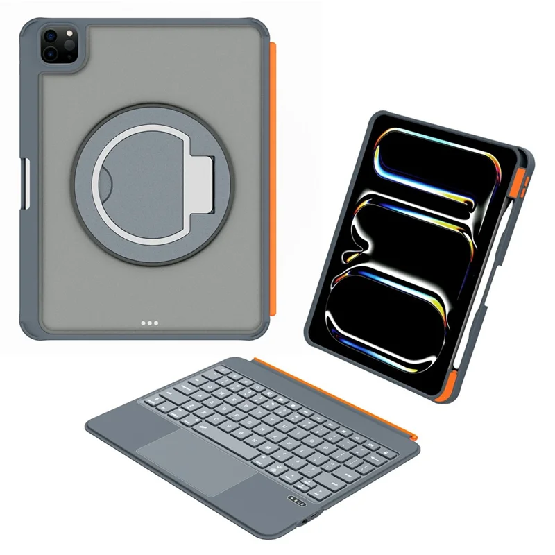 Funda de teclado 3607 para iPad (2025) / iPad 10,9 (2022) / iPad Air 11 (2024) / (2025) / iPad Pro 11 (2018) / (2020) / (2021) / (2022) / iPad Air (2020) / (2022) - Gris