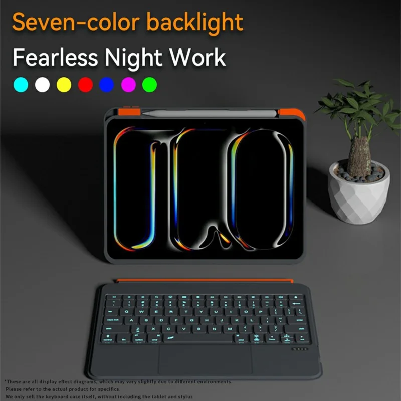 Funda de teclado 3607 para iPad (2025) / iPad 10,9 (2022) / iPad Air 11 (2024) / (2025) / iPad Pro 11 (2018) / (2020) / (2021) / (2022) / iPad Air (2020) / (2022) - Gris