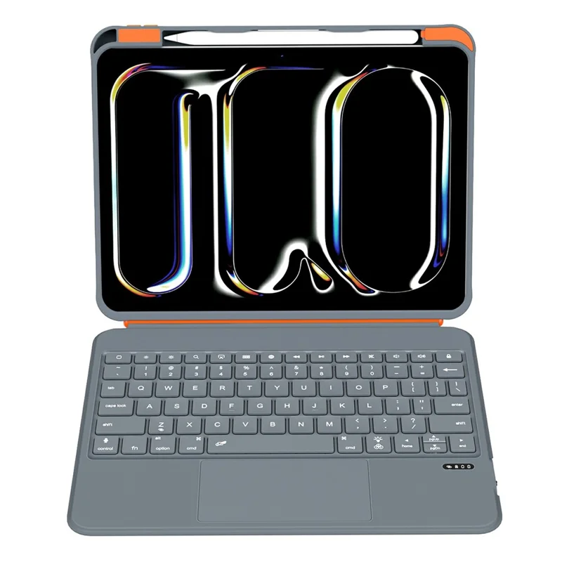 Funda de teclado 3607 para iPad (2025) / iPad 10,9 (2022) / iPad Air 11 (2024) / (2025) / iPad Pro 11 (2018) / (2020) / (2021) / (2022) / iPad Air (2020) / (2022) - Gris
