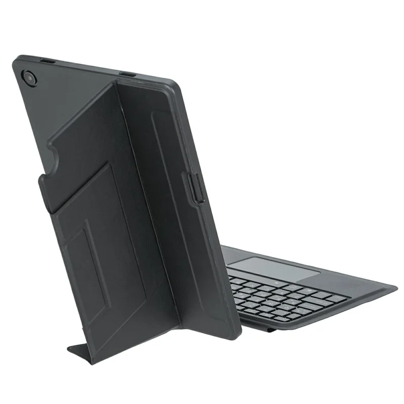 For Samsung Galaxy Tab A9+ X210 / X215 / X216 Floating Bluetooth-compatible Keyboard Stand Case with Backlit - Black