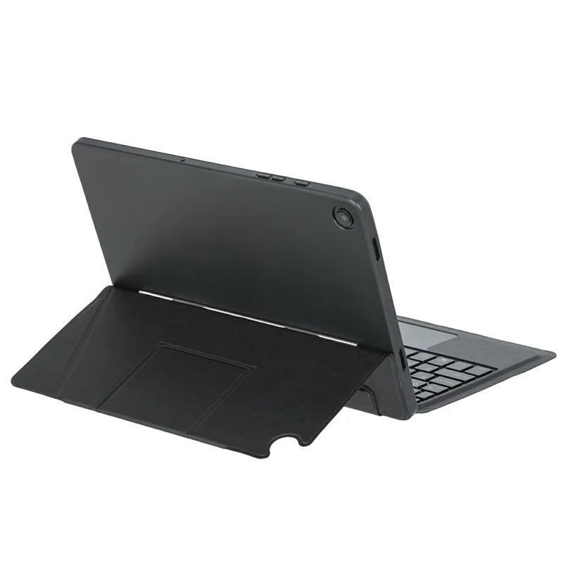 For Samsung Galaxy Tab A9+ X210 / X215 / X216 Floating Bluetooth-compatible Keyboard Stand Case with Backlit - Black