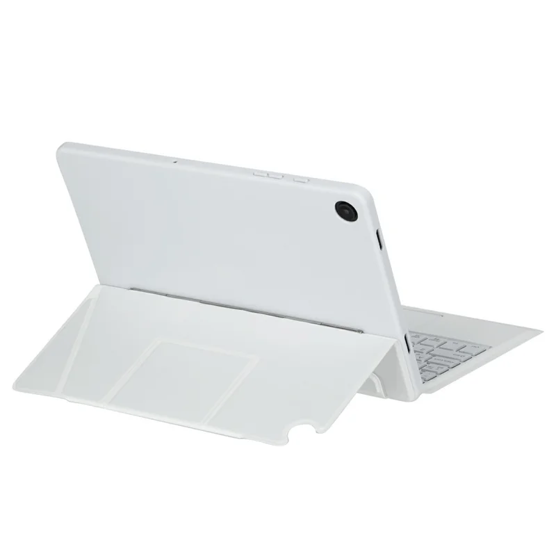 For Samsung Galaxy Tab A9+ X210 / X215 / X216 Floating Bluetooth-compatible Keyboard Stand Case with Backlit - White