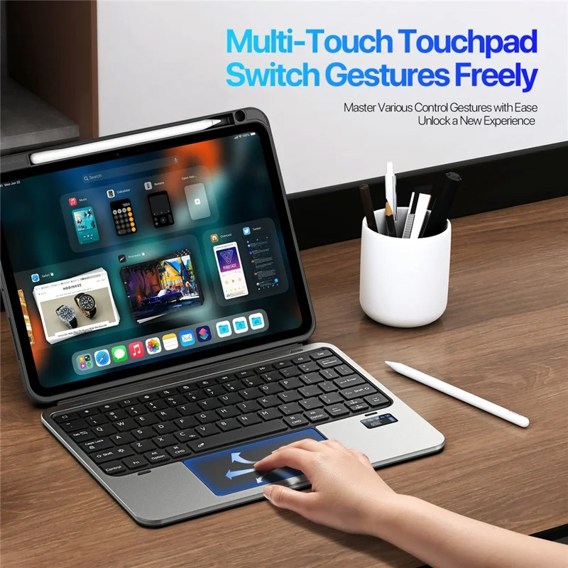 DUX DUCIS VK-Serie für iPad Pro 11 (2024) Abnehmbares Tastaturetui mit Ständer und Touchpad