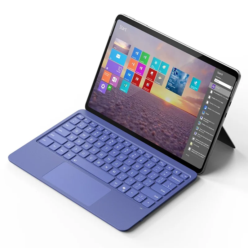 WP-12 For Microsoft Surface Pro 12 Inch Magnetic Wireless Bluetooth-compatible Keyboard with 7-Color Backlit - Sapphire