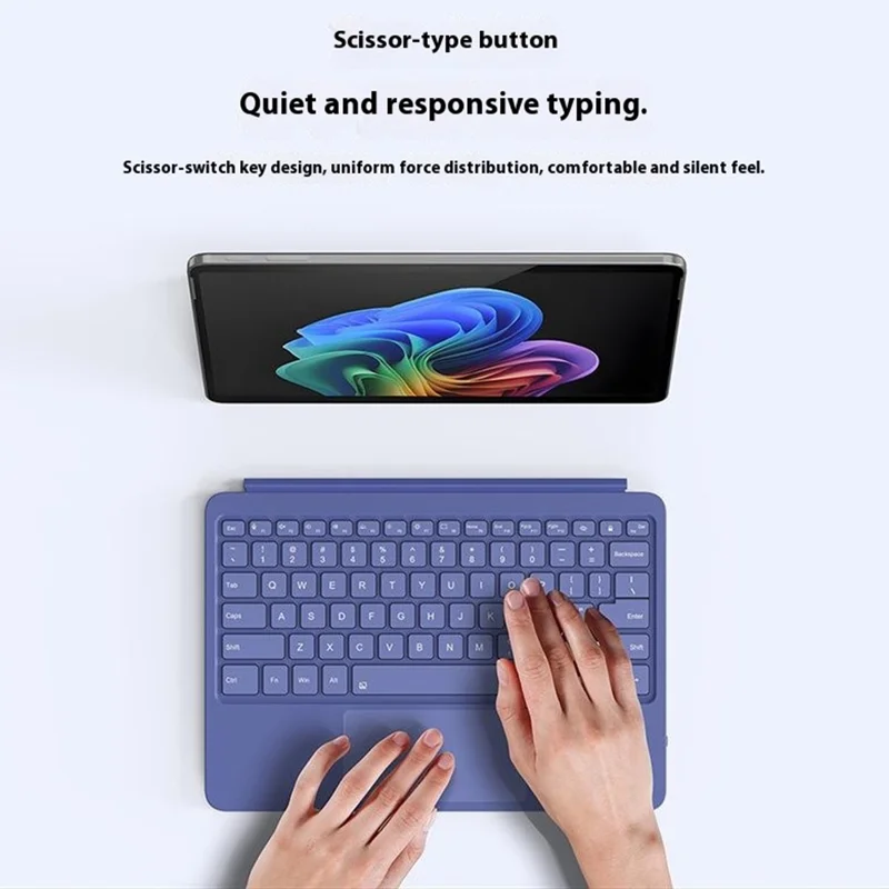 WP-12 For Microsoft Surface Pro 12 Inch Magnetic Wireless Bluetooth-compatible Keyboard with 7-Color Backlit - Sapphire