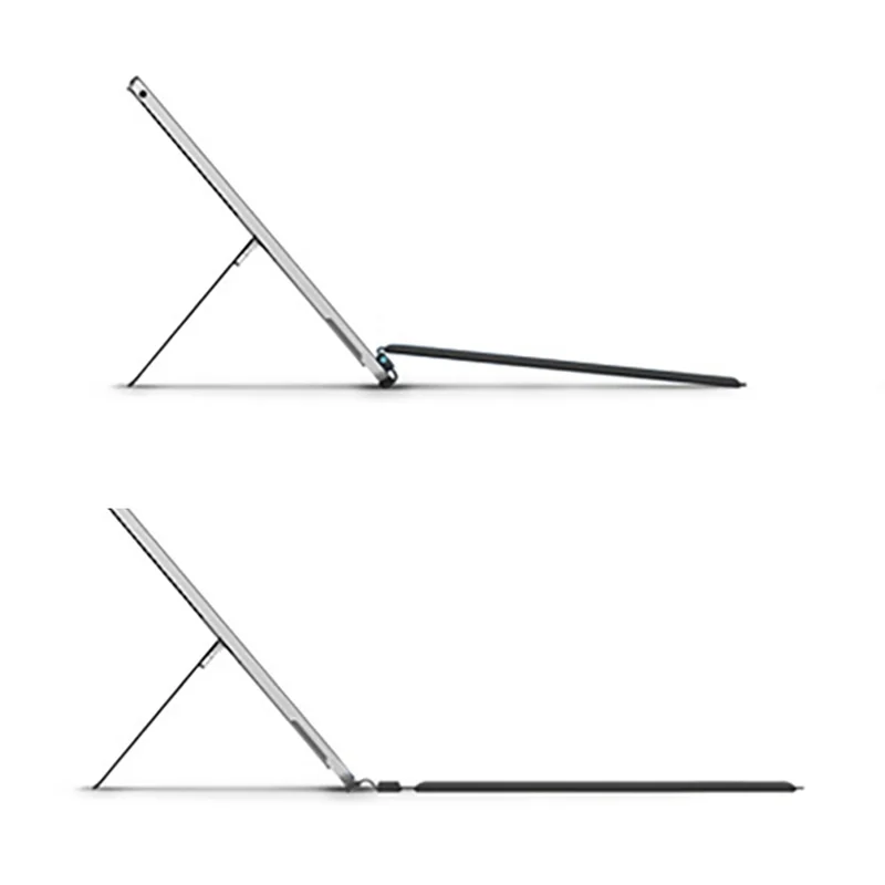 WP-12 För Microsoft Surface Pro 12 tum Magnetisk Trådlös Bluetooth-kompatibel Tangentbord med 7-färgigt Bakgrundsbelysning - Svart