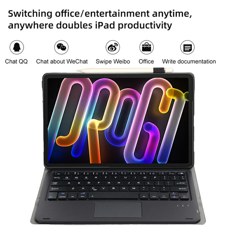 AM32-A Para Lenovo Xiaoxin Pad Pro GT Capa de Couro TPU com Teclado Bluetooth Compatível com Touchpad