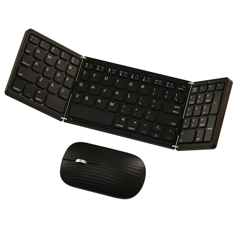B089 Wireless Keyboard Mouse Set Foldable Mini Bluetooth-Compatible Keyboard for Tablet Laptop