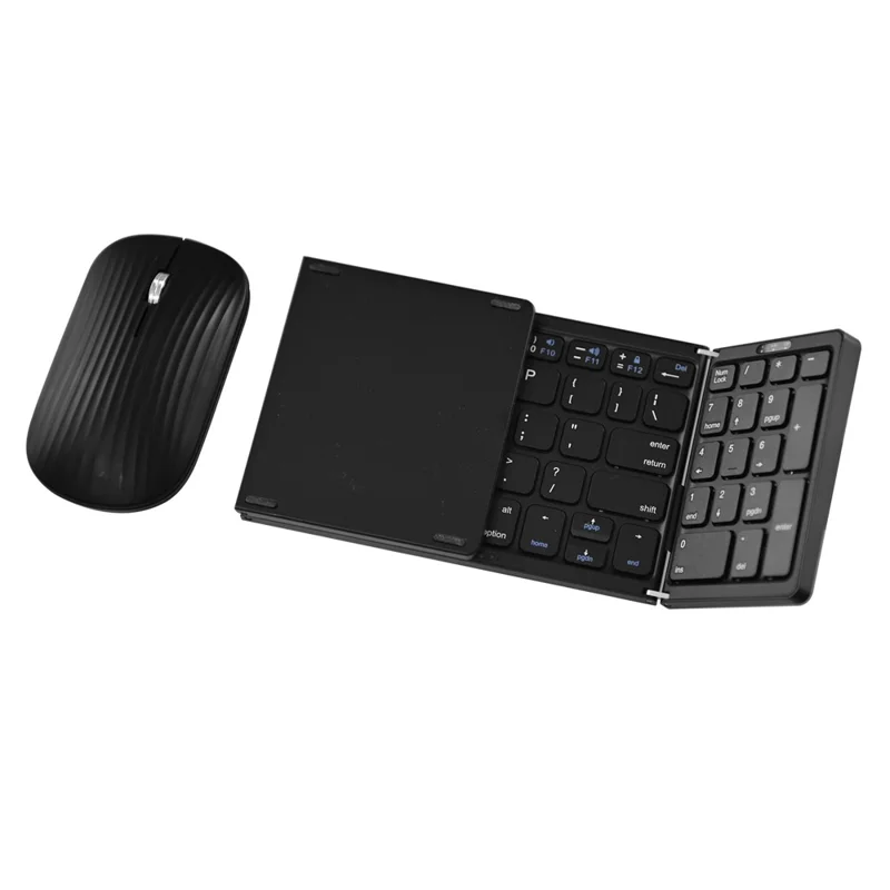 B089 Wireless Keyboard Mouse Set Foldable Mini Bluetooth-Compatible Keyboard for Tablet Laptop