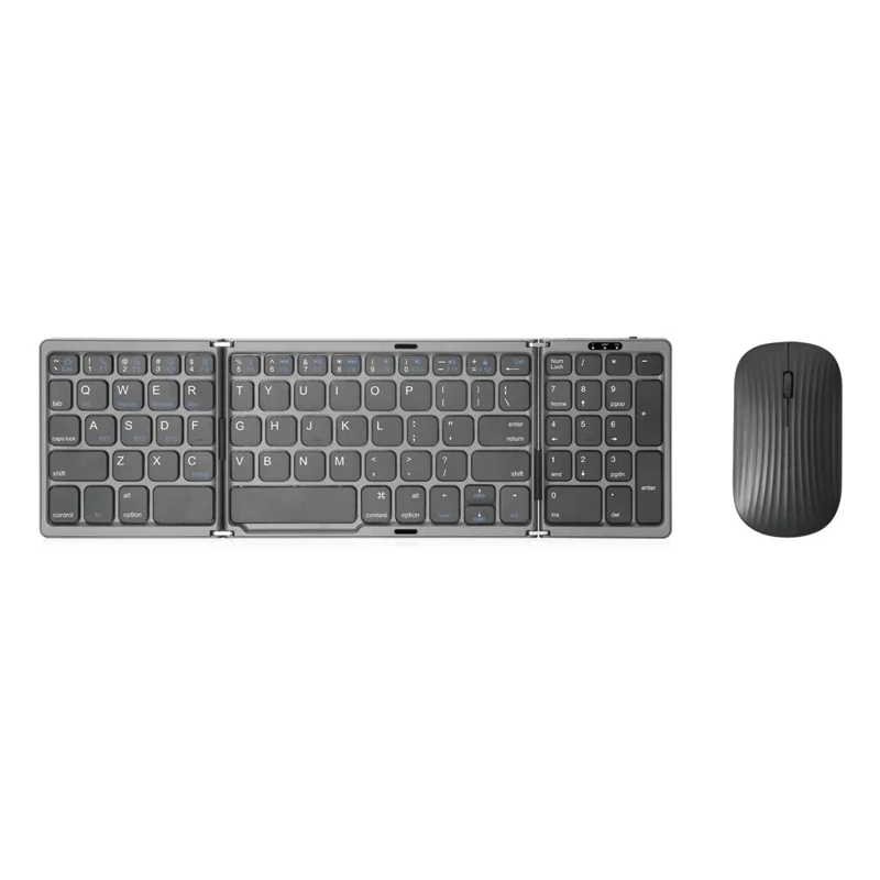 B089 Wireless Keyboard Mouse Set Foldable Mini Bluetooth-Compatible Keyboard for Tablet Laptop