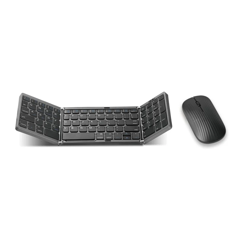 B089 Wireless Keyboard Mouse Set Foldable Mini Bluetooth-Compatible Keyboard for Tablet Laptop