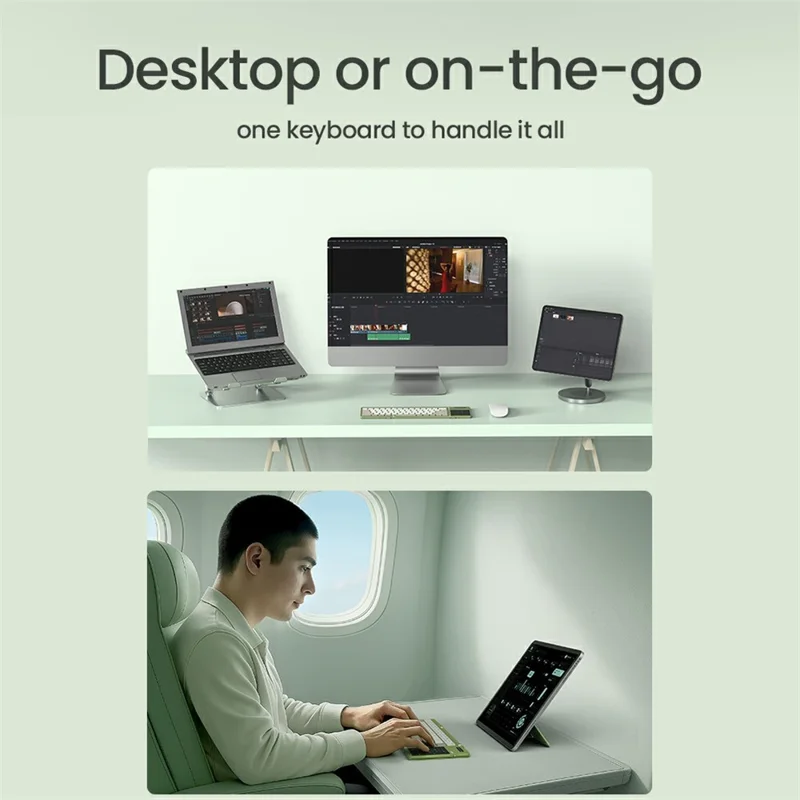 NILLKIN Cube Pocket-toetsenbord Opvouwbaar Bluetooth-toetsenbord met Touchpad voor iPad Android Windows - Groen