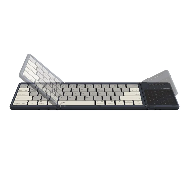 NILLKIN Cube Pocket Keyboard Foldable Bluetooth-Compatible Keyboard with Touchpad for iPad Android Windows - Dark Blue