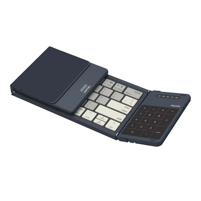 NILLKIN Cube Pocket Keyboard Foldable Bluetooth-Compatible Keyboard with Touchpad for iPad Android Windows - Dark Blue