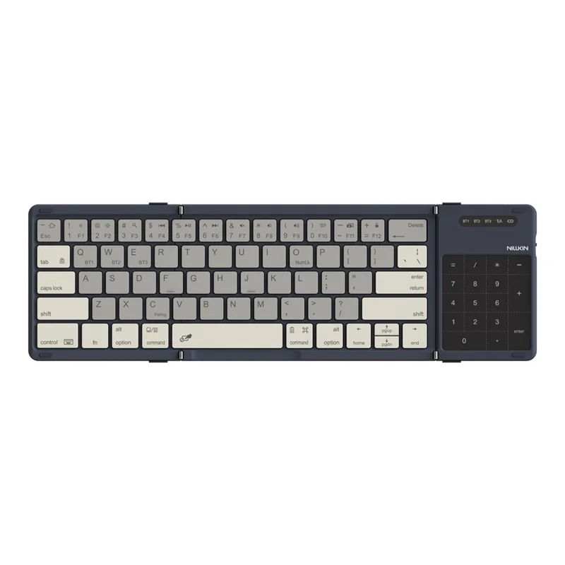 NILLKIN Cube Pocket Keyboard Foldable Bluetooth-Compatible Keyboard with Touchpad for iPad Android Windows - Dark Blue