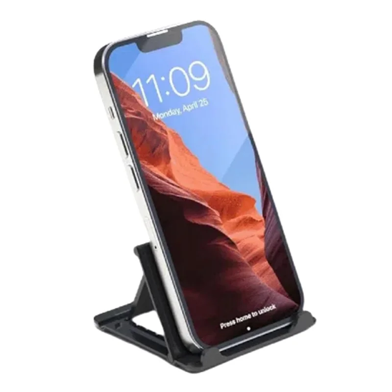 F88 66 Keys Folding Keyboard Dual Fold Bluetooth-compatible Keyboard with Phone Bracket for PC Tablet Phone - Black