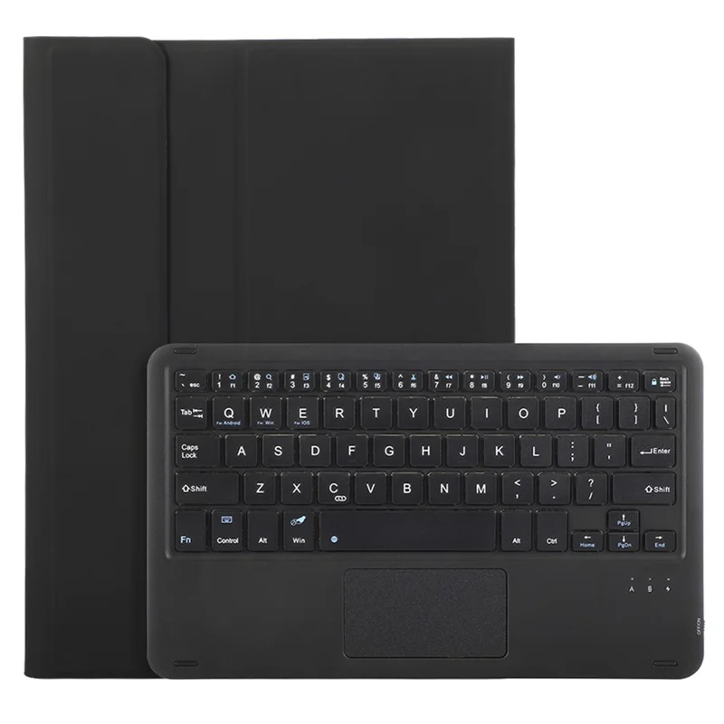 A240B-A For Samsung Galaxy Tab A11+ Detachable Leather Case Bluetooth-Compatible Touchpad Keyboard with Pen Slot - Black