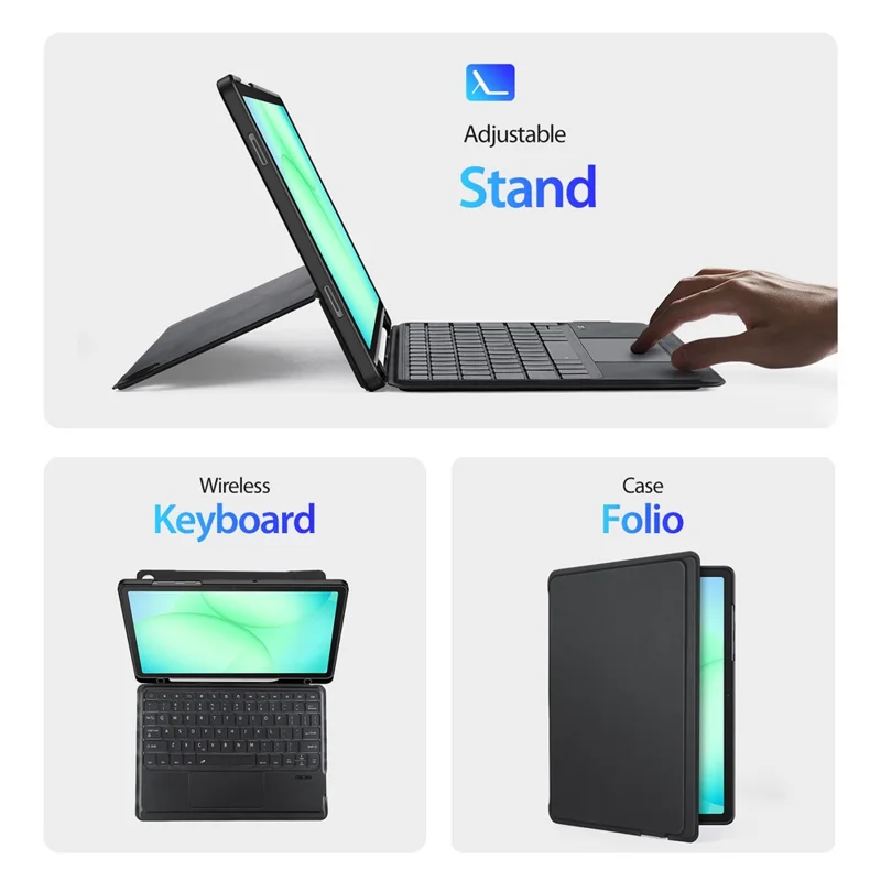 DUX DUCIS For Samsung Galaxy Tab A11+ / A9+ Leather Tablet Case with Magnetic Detachable Keyboard