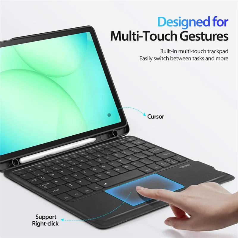 DUX DUCIS DK Series для Samsung Galaxy Tab A11+ / A9+ Bluetooth-совместимая клавиатура (английский) с кожаным чехлом для планшета