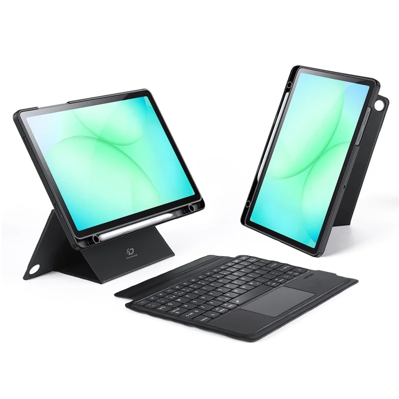 DUX DUCIS DK-Serie für Samsung Galaxy Tab A11+ / A9+ Bluetooth-kompatible Tastatur (Portugiesisch) mit Leder-Tablet-Hülle