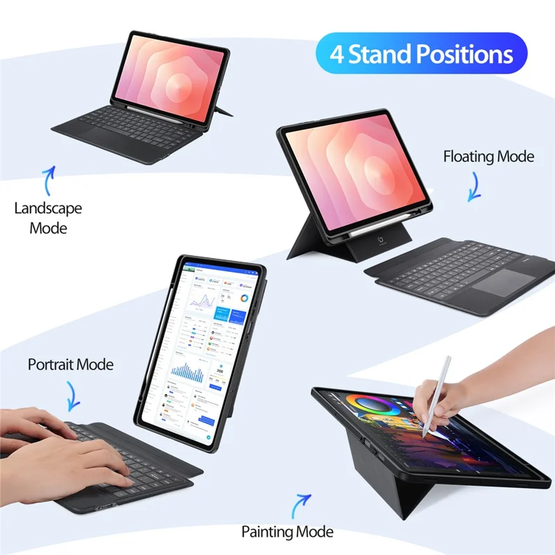 DUX DUCIS For Samsung Galaxy Tab S11 Leather Tablet Case with Magnetic Detachable Keyboard