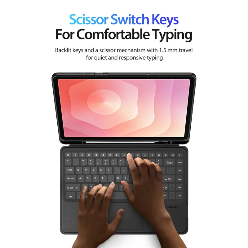 DUX DUCIS For Samsung Galaxy Tab S11 Leather Tablet Case with Magnetic Detachable Keyboard
