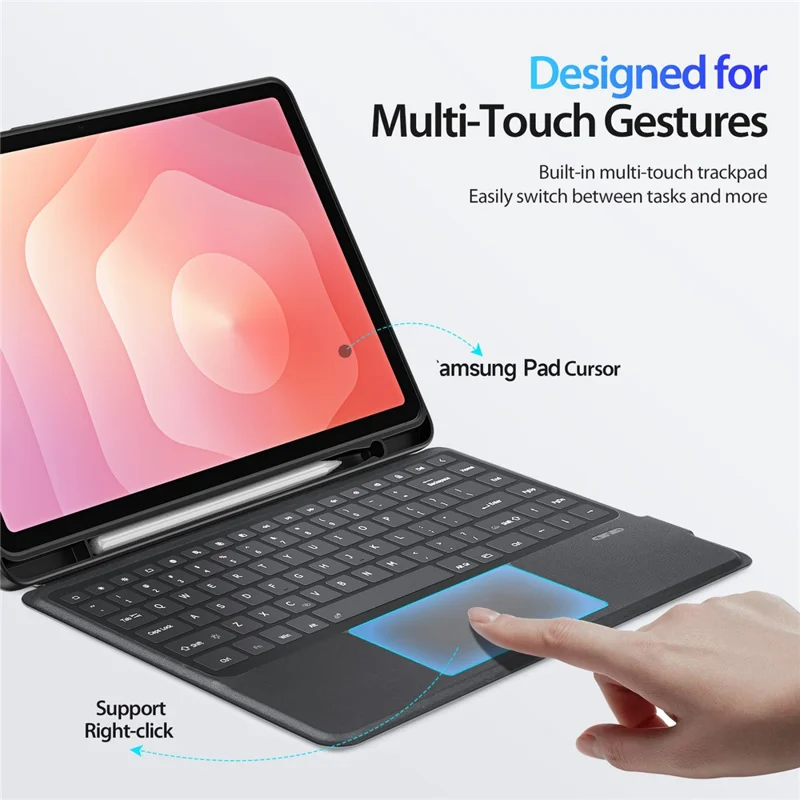 DUX DUCIS DK Series para Samsung Galaxy Tab S11 Teclado Compatível com Bluetooth (Inglês) com Capa de Tablet de Couro
