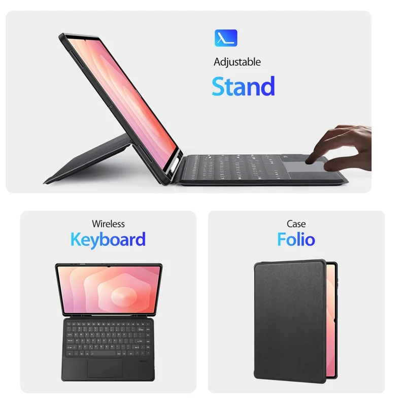 DUX DUCIS DK Series for Samsung Galaxy Tab S11 Ultra Bluetooth-Compatible Keyboard (English) with Leather Tablet Case