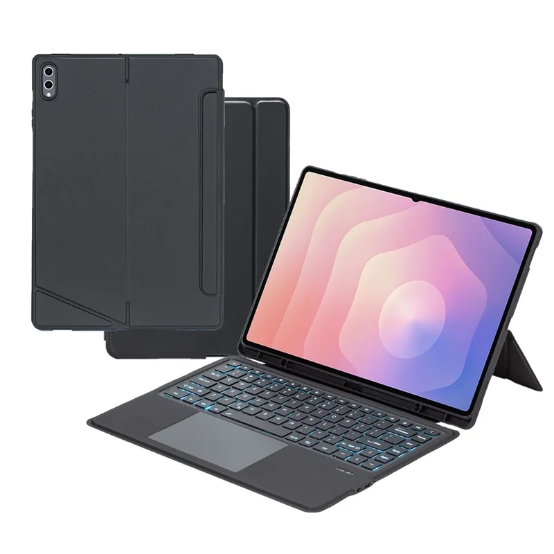 T930B-AS For Samsung Galaxy Tab S11 Ultra Detachable Bluetooth-compatible Keyboard Stand Case with Touchpad and Backlit
