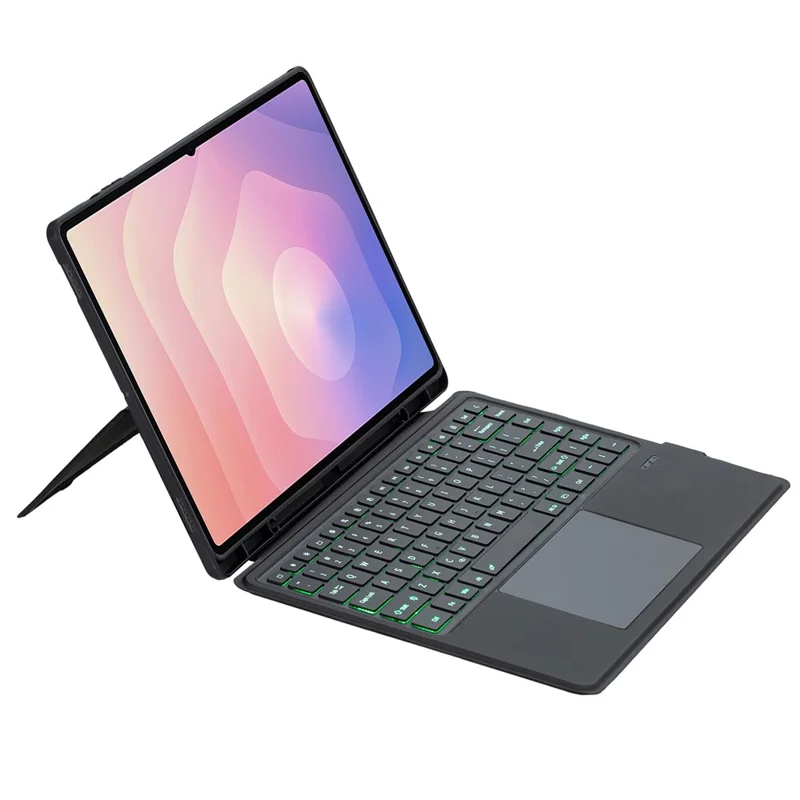 T930B-AS For Samsung Galaxy Tab S11 Ultra Detachable Bluetooth-compatible Keyboard Stand Case with Touchpad and Backlit