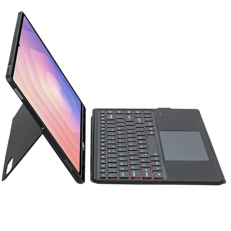 T930B-AS For Samsung Galaxy Tab S11 Ultra Detachable Bluetooth-compatible Keyboard Stand Case with Touchpad and Backlit