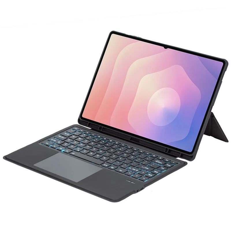 T930B-AS For Samsung Galaxy Tab S11 Ultra Detachable Bluetooth-compatible Keyboard Stand Case with Touchpad and Backlit