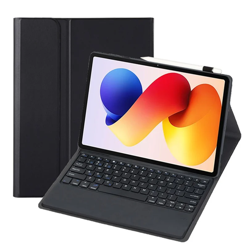 A0N19 para Xiaomi Redmi Pad 2 Pro / Poco Pad M1 Teclado desmontable con soporte y Bluetooth-compatible - Negro