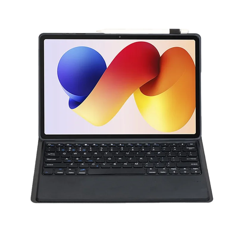 A0N19 para Xiaomi Redmi Pad 2 Pro / Poco Pad M1 Teclado desmontable con soporte y Bluetooth-compatible - Negro