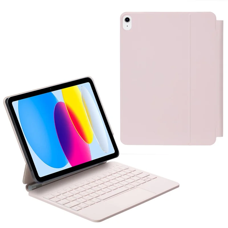 P109 for iPad Air 11 (2025)  /  (2024)  /  Air (2022)  /  (2020)  /  Pro 11 (2022)  /  (2021)  /  (2020)  /  (2018) Magnetic Magic Keyboard with Touchpad Bluetooth-Compatible Keyboard - Pink