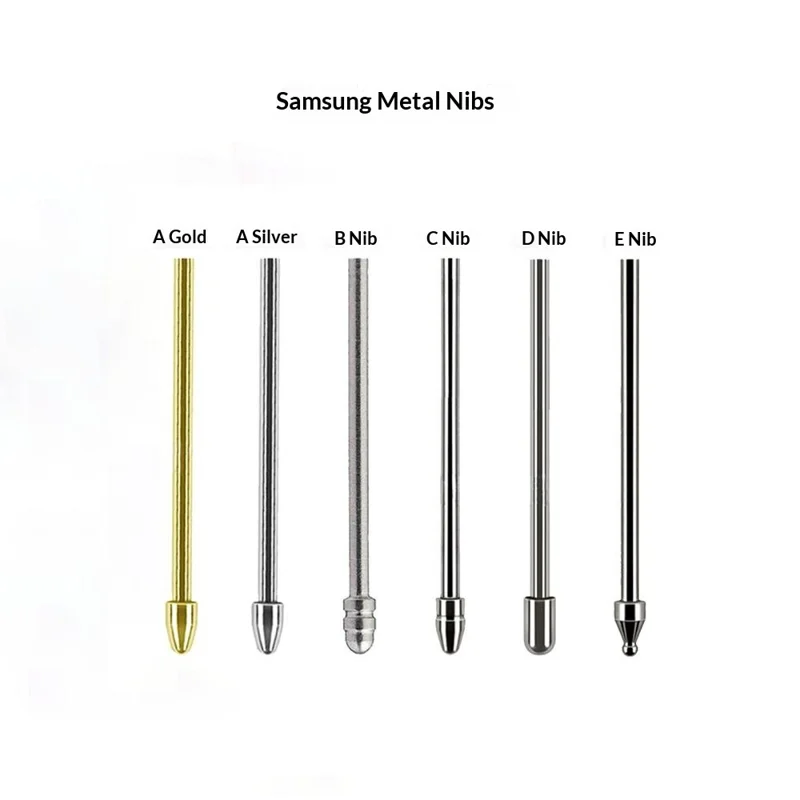 2Pcs Stylus Tip for Samsung Galaxy S25 Ultra / Tab S10 Lite / Note20 Ultra Metal Stainless Steel Pen Tip - Style A / Gold