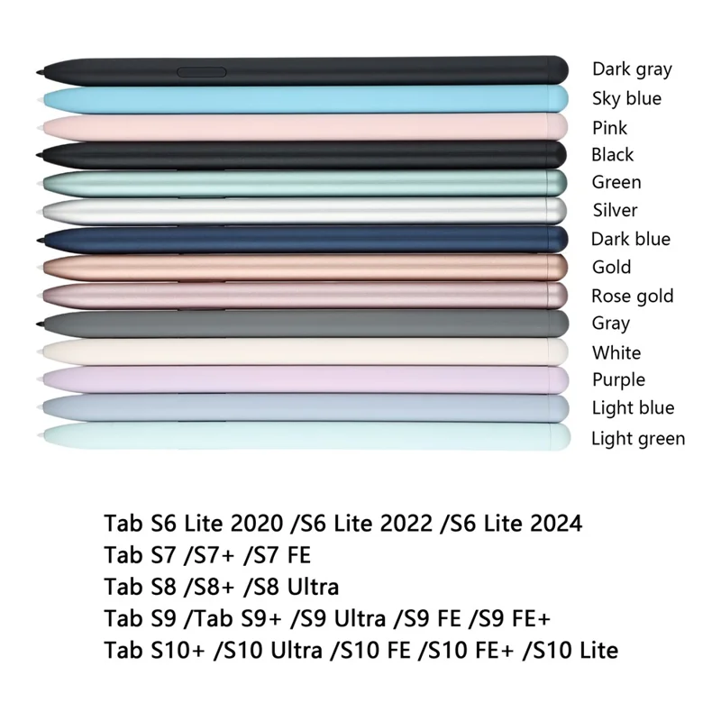 Stilo per Samsung Galaxy Tab S10 Series / Tab S9 Series, penna sensibile alla pressione con 5 punte (senza logo) - Grigio scuro