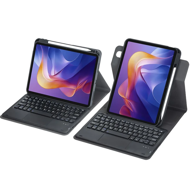 L0N15B-A Keyboard Case with Touchpad for Xiaomi Redmi Pad 2 Wireless Detachable Folio Keyboard Cover - Black