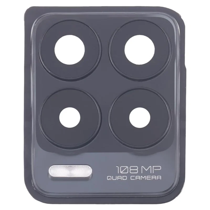For Realme 8 Pro OEM Back Camera Lens Holder Cover with Glass Part (Without Logo) - Black
