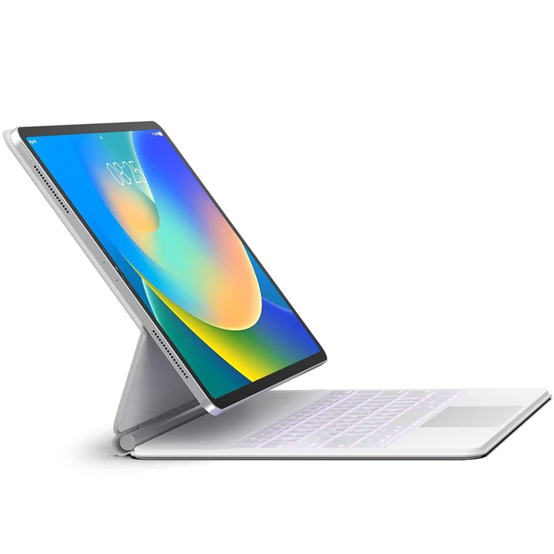 HB354 Magnetic Floating Bluetooth-compatible Keyboard Case for iPad Air 11 (2025) / (2024) / iPad Pro 11 (2022) / (2021) / (2020) / (2018) / iPad Air (2022) / (2020) - White