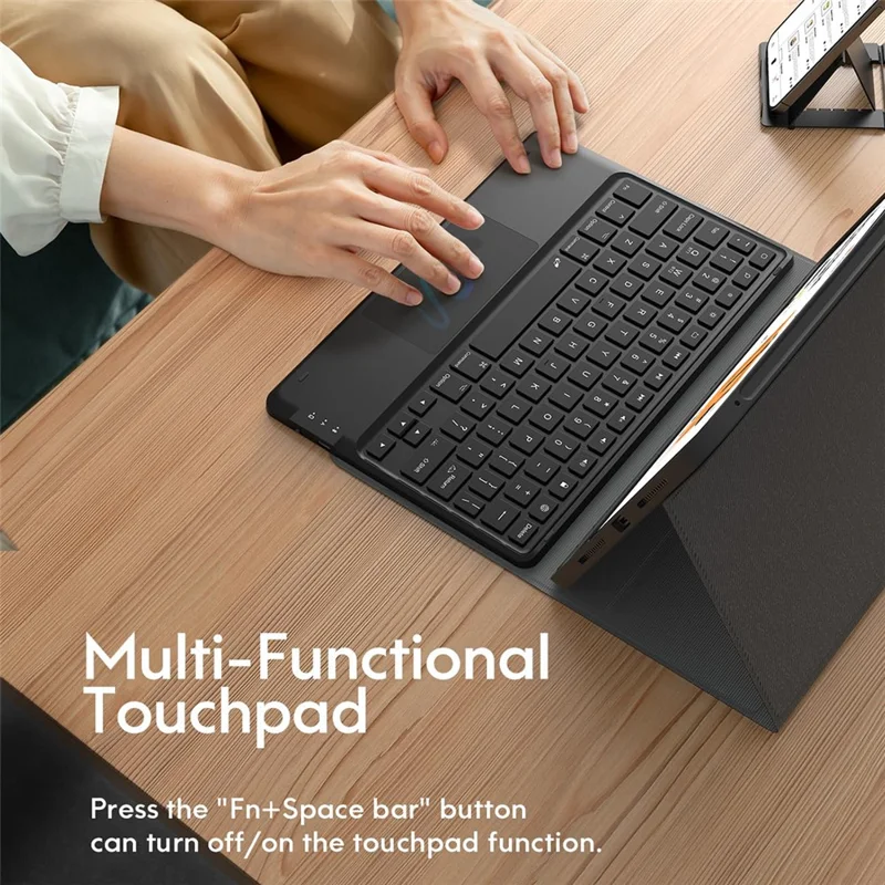 WR030 For iPad Pro 11 (2025)  /  (2024) 7-color Backlit Magnetic Detachable Wireless Bluetooth-compatible Keyboard Case with Touchpad