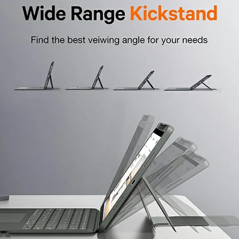 WR303 For iPad (2025) / iPad 10.9 (2022) Magnetic Keyboard Case with Touchpad / Backlit, Detachable Keyboard Tablet Cover