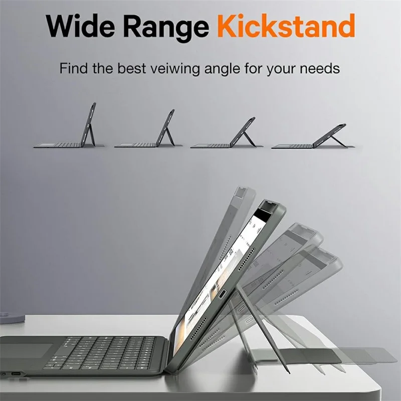 WR303 per iPad Air 11 (2024) / Pro 11 (2024) Custodia Tastiera Magnetica con Retroilluminazione / Touchpad, Cover per Tablet Rimovibile