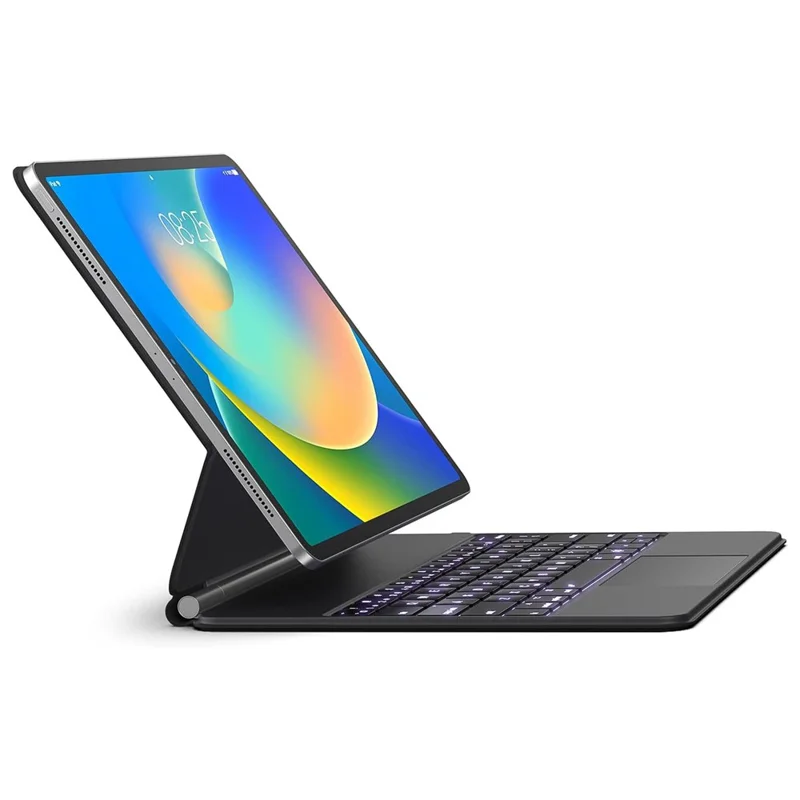 For iPad (2025) / iPad 10.9 (2022) Magnetic Floating Bluetooth-compatible Keyboard Case with Touchpad - Black