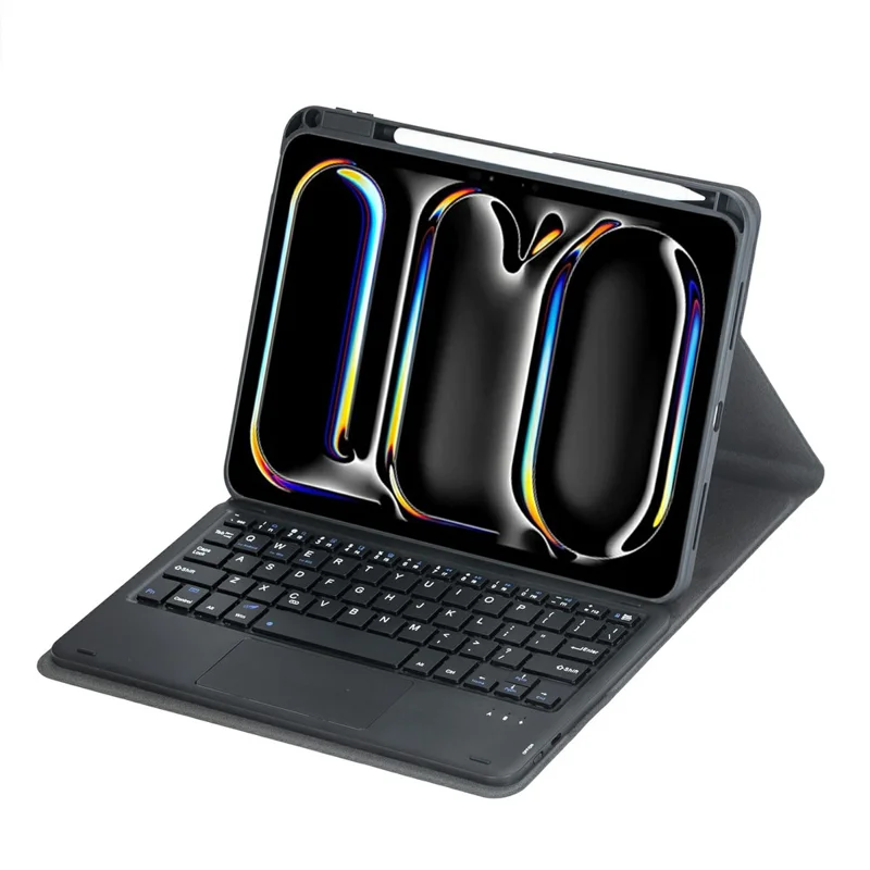 L13B-A For iPad Pro 11 (2025) / (2024) Rotating Keyboard Case Touchpad Protective Cover with Stand - Black