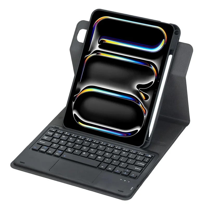 L13B-A For iPad Pro 11 (2025) / (2024) Rotating Keyboard Case Touchpad Protective Cover with Stand - Black