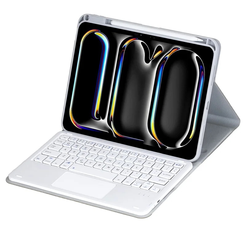 L13B-A For iPad Pro 11 (2025) / (2024) Rotating Keyboard Case Touchpad Protective Cover with Stand - Grey