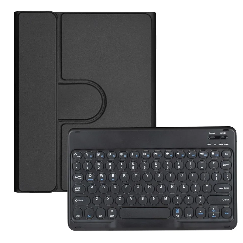 YL10B For iPad (2025)  /  iPad 10.9 (2022) 360 Degree Rotating Clear Acrylic Case Bluetooth-compatible Keyboard Cover - Black