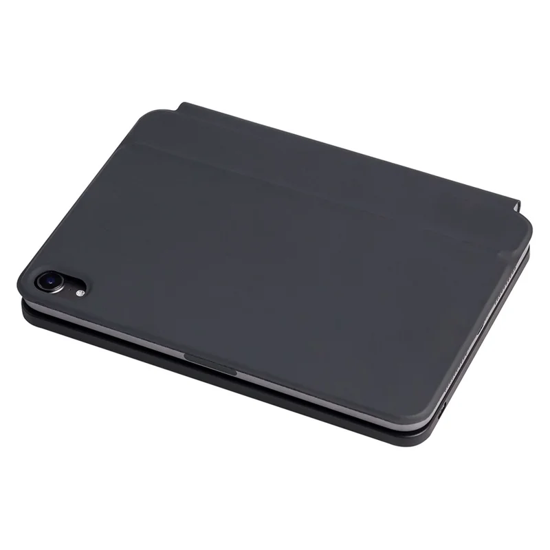 P06 For iPad mini (2024) / (2021) Bluetooth-compatible Wireless Keyboard Stand Case with Backlit - Black
