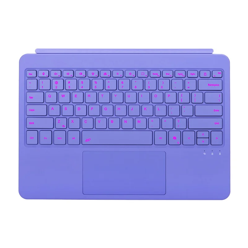 1088 For Microsoft Surface Pro 12inch Bluetooth-compatible Keyboard with Backlit Touchpad Keyboard - Purple